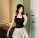 French-style Vintage Bow-tie Backless Halter Neck Camisole For Women, Pure And Desirable White Lace Layered Stylish Top_ecoleips.com