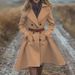 Women's Oversized Wool Blend Trench Coat - Elegant Long Double-Breasted Jacket For Fall & Winter, Khaki, S/M/L/Xl_ecoleips.com