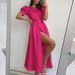 Women's Clothing Summer New Style Pure Color Temperament Slim High Waist Cardigan Button Dress_ecoleips.com