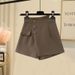 Plus Size Women's Autumn Suit Set | Tapered Waist Blazer & High-Waist Shorts (Chic, Versatile & Flattering Fit)_ecoleips.com