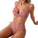 Women's Sexy Lace-Up Triangle Bikini Swimsuit Two-Piece All-Over Printed Briefs From Overseas Warehouse_ecoleips.com