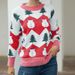 Christmas-Themed Women's Knit Sweater Cozy Oversized Pullover Round Neck Long Sleeve Casual Winter Top_ecoleips.com