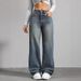 European And Cross-border Fashion 2026 New Spring Popular Retro Loose Slim-fit Narrow Wide-leg Pants In American Style_ecoleips.com