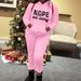 Women's Solid Color Fleece Lined Hoodie And Pants Set Warm And Cozy Two-Piece Outfit For Casual Wear_ecoleips.com