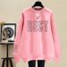 Women's Heavyweight Pure Cotton Oversized Crew Neck Sweatshirt Style Minimalist Fleece Lined Thickened Hoodless Trendy Top For Autumn Winter_ecoleips.com