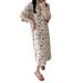 2026 New Cotton Silk Nightgown For Women, Elegant Printed Short-Sleeve Long Dress, Plus Size, Lightweight, Can Be Worn_ecoleips.com