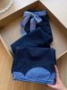 2026 New Women's Straight-Leg Jeans, High-Waisted, Commuter Style, Bow Tie Straps, Patchwork Design, Comfortable And_ecoleips.com