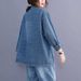 K Large Pocket Artistic Denim Jacket For Women, Loose New Style, Vintage Short Style, Plus Size Denim Jacket_ecoleips.com
