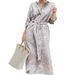 Spring Women's Fashion Striped Cardigan With Three-Quarter Sleeves And Shirt Collar Dress_ecoleips.com