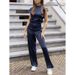 Summer Backless Evening Dress Jumpsuit For Women Solid Color Casual Straight Leg Trousers Long Pants_ecoleips.com