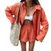 Women's Clothing American Style Commuter French Retro Shirt And Shorts Suit Women's Clothing 2026 Spring/Summer_ecoleips.com