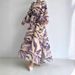 Women's Clothing New Chiffon Print Long Fashionable And Elegant Belted Dress_ecoleips.com