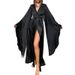 Comfortable And Casual Temperament Home Ladies' Strappy Nightgown Slit Robe Women's Clothing_ecoleips.com