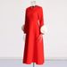 Women's Clothing Elegant Temperament Style Autumn New Long Three Dimensional Flower Decoration High Waist Simple Dress For Women_ecoleips.com