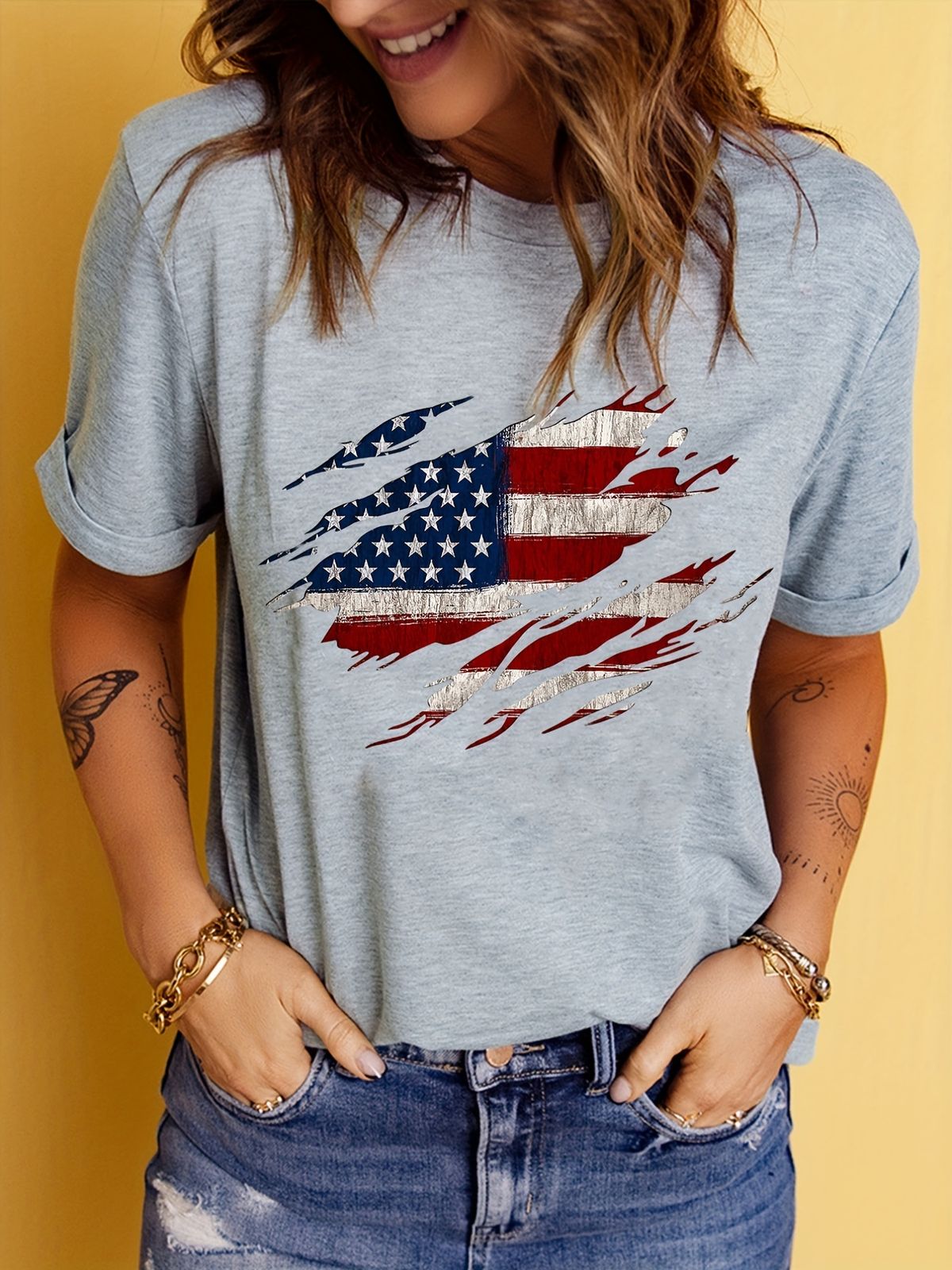 100 COTTON Casual White Round-neck T-shirt With Colorful Bear Desig Short Sleeves Women's FashionT-Shirt Mit Aufgedruckter_ecoleips.com