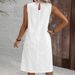 Women's Clothing Round Neck Solid Color Sleeveless Summer Large Size Casual Elegant Women's Dress_ecoleips.com