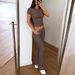 Diyun Sports Hot Girl Style Solid Color Short Sleeve Wide Leg Pants Two-Piece Set Women's Clothing 2025 Spring Summer_ecoleips.com
