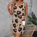 Leopard Print Casual Vacation Style Dress Women's Tie up Vest Versatile European American Summer New 2025_ecoleips.com