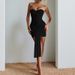 Sexy High-Waist Bodycon Dress With Detachable Sash – Women's Long Sleeveless Evening Dress (Burgundy, S-L) – Elegant & Trendy Fall Outfit_ecoleips.com