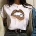 Cross-border Fashion For Spring And Summer, Stylish Letter-print Colorful Lips Plus-size Women's Clothing_ecoleips.com