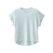 2026 Summer New Korean Version Loose Bat Sleeve Round Neck Short Sleeve T-shirt Women Wear Lazy Style, Simple Top_ecoleips.com