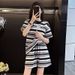 Women's Clothing Sporty Fashion Two Piece Outfit Casual Loose Fit Slimming Youthful Short Sleeved Set For Summer_ecoleips.com