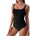 New European And American Sexy Women's Solid Color One Piece Bikini Swimsuit Hot Selling Swimsuit Bikini_ecoleips.com