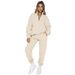 Aria Basics Aria Basics 2025 Cross-Border European And American Women's Clothing Autumn/Winter Zipper Pullover Long Sleeve Sweatshirt_ecoleips.com