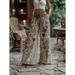 Women's Literary Retro Ramie Wide Leg Trousers Autumn Winter Linen Casual Versatile Style Sand Washed_ecoleips.com