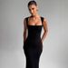 Slim Square Collar Sleeveless Dress for Women European And American Style Spring Summer Fashion Temperament Solid Color Streetwear_ecoleips.com