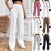 Women's New High Waist Loose Comfortable Wide Leg Pants Casual Sports Pants Straight Leg Pants For Women_ecoleips.com