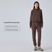 Aria Basics New Warm Fleece-Lined Sweatshirt For Women, Hooded Half-Zip Loose Yoga Wear, Fitness Sports Jacket DAW139_ecoleips.com