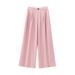Women's Clothing Autumn And Winter New Fashion Casual Suits Slim V Neck Sleeveless Vest Vest Versatile Double Pleated High Waist Wide Leg Pants_ecoleips.com