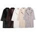 Women's Oversized Blazer Coat With Faux Fur Collar Longline Trench Coat Streetwear Fashion Outerwear_ecoleips.com