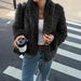 Faux Fur Coat For Women – Long Sleeve Winter Coat, Luxe Casual Outerwear (Black/Brown/Pink/Apricot, S-XL)_ecoleips.com