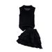 Women's Clothing Sweet Gentle Style Hollow Knit Top Slim Fit Anti Exposure Cake Skirt Two Piece Set For Commuting Women's Clothing_ecoleips.com