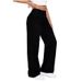 Women's Wide Leg Jeans Trendy High Waist Stretch Denim Pants For Work & Casual (Sizes 25-32, Black Wash)_ecoleips.com