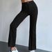 AC841 Spring/Summer New Casual Comfortable Fashionable Versatile High-Waisted Slimming And Height-Enhancing Slight Flare_ecoleips.com