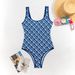 Women's High-Cut Triangle One-Piece Swimsuit – U-Neck Sexy Print Bathing Suit (S-XXL, Quick Dry)_ecoleips.com