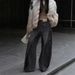Women's Clothing Retro Deconstruction Style Reversible Jeans Y2k High Street Design Lengthened Casual Wide Leg Pants_ecoleips.com