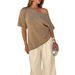 Women's Relaxed Asymmetrical Top Trendy Bloggers Spring Summer Relaxed Everyday Wear Comfortable Feshion_ecoleips.com