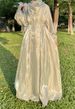Verve Puff Sleeve Beaded Cardigan With Sleeveless Inner Two-Piece Set Flowing Sheer Long Dress_ecoleips.com