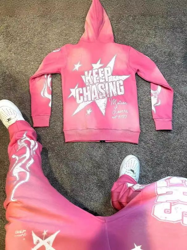 Unisex Y2K Retro American Digital 3D Printed Zipper Hoodie Loose Fit Hip Hop Street Style Sweatshirt for Women_ecoleips.com