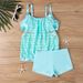Women's Floral Print Bikini Set With Skirt - Plus Size Swimwear, Soft Polyester & Cotton Lining, Adjustable Coverage For Beach & Pool_ecoleips.com