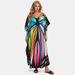 Women's Rayon Printed Loose Maxi Dress - Beach Cover Up, Boho Sun Dress, Vacation Long Dress, Plus Size Summer Tunic_ecoleips.com