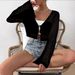 Cross-border Foreign Trade European And American New Women's Hollow-out Cardigan With Ties, Loose-fitting_ecoleips.com