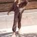 Women's Casual Solid Color Lounge Set Long Sleeve Pullover Sweater & Pants Outfit Comfortable Autumn Winter Knitwear_ecoleips.com