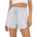 2025s ETSY Summer Women's Drawstring Solid Color Casual Loose Shorts Print_ecoleips.com