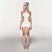 High-Waisted Rhinestone Hollowed out Short Skirt Sexy Fashion Punk Nightclub Dress European American Style Summer Dress for Women_ecoleips.com