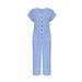 Flowy Batwing Sleeve Jumpsuit For Women | V-Neck Wide-Leg Romper, Casual Loungewear & Daytime Chic Relaxed Batwing Sleeves & V-Neck_ecoleips.com